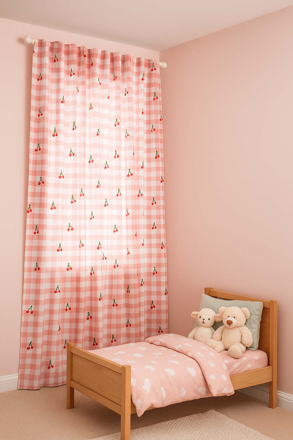 Check Cherry Curtain