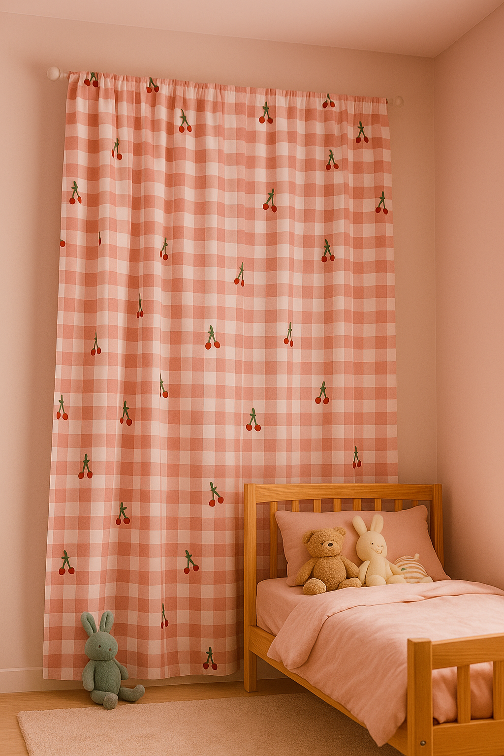 Check Cherry Curtain