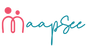 Logo of 'maapSee' with a stylized pink figure and blue text on a white background